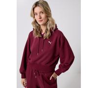 Vêtements Puma Wardrobe Ess Relaxed Cropped Hoodie Tr pour Femme M Bordeaux