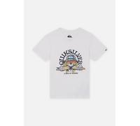 Vêtements Quiksilver Ev Skull Feast Ss Yth EQBZT04850 pour Enfant 12A Blanc