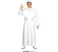 Vêtements religieux de fête Costume de prêtre Vêtements de moine Vêtements de carnaval Robe sacrée Eglise Vêtements de cérémonie, Taille : 52 - 54 (L) Couleur : Blanc