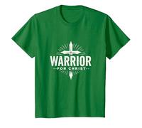 Vêtements Religious Warrior for Christ Faith pour Hommes T-Shirt, Enfant, Vert Kelly, 3 Ans