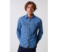 Vêtements Replay Chemise 6.5 OZ DEEP BLUE DENIM COUPE Re pour Homme XXL Bleu