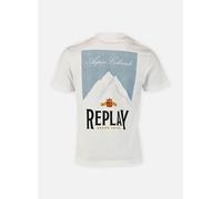 Vêtements Replay TShirt PIECE DYED HEAVY COTTON JERSEY COUPE RELAXED pour Accessoires M Blanc