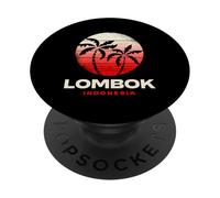 Vêtements rétro Lombok Indonesia pour Coucher de Soleil PopSockets PopGrip Adhésif