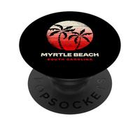Vêtements rétro pour Coucher de Soleil Myrtle Beach en Caroline du Sud PopSockets PopGrip Adhésif