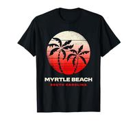 Vêtements rétro pour Coucher de Soleil Myrtle Beach en Caroline du Sud T-Shirt