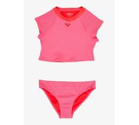 Roxy Set Aruba Crop Sleeveless Rash Guard Rose 12 Years Fille