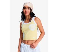 Roxy Roxy Yellow Floral Keep It Cool Scoop Neck Tank Top