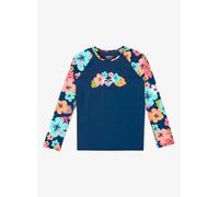 Roxy Set Morning Flower Long Sleeve Rash Guard Bleu 4 Years Fille
