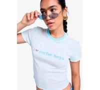 ROXY T-shirt 'Sea You Later ' bleu pastel / blanc, Taille L
