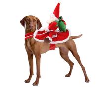 Vêtements Saisonniers pour Chiens Conception D'équitation du Père Noël Costume De Respirant Solution 'Habillage Festival Réunion De Famille Costume 'équitation du Père pour Animaux