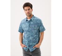 Salty Crew Chemise Flagship UV Button Up - UPF 50+ Manches courtes - Homme Taille S Dark Navy