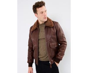 Vêtements Schott Blouson Aviateur Avec Col En Peau De Mou pour Homme L Marron