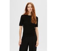 Vêtements Selected Femme Slfelinna New Ss Knit Top Noos pour Femme XS Noir