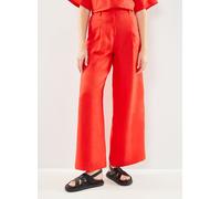 Vêtements Selected Femme Slflyra Hw Wide Linen Pant B pour Accessoires 40 Rouge
