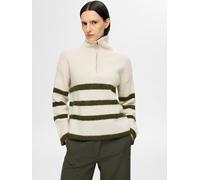 Vêtements Selected Femme SLFMALINE LS KNIT HALF ZIP NOOS pour Accessoires XS Beige