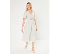Vêtements Selected Femme Slfvittoria Ss Striped Midi Shirt Dress pour Accessoires 38 Blanc