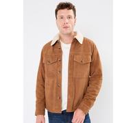 Vêtements Selected Homme Slhross Suede Overshirt pour Accessoires S Marron