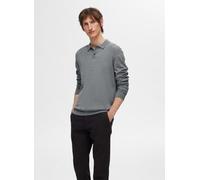 Vêtements Selected Homme Slhtray Ls Knit Merino Polo Noos pour Accessoires XXL Gris