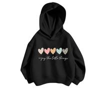 Vêtements Soft Girl pour Femme - Jeune Fille - Impression Décontractée - Personnalité - Pull à Capuche Sans Poche - Idéal pour Adolescentes - Pulls Pas Chers pour Filles, BK1., 11-12 ans