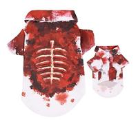 Vêtements squelette - Accessoires de fête d'Halloween en polyester imprimés | Accessoires d'Halloween imprimés | Costumes d'Halloween pour animaux de compagnie de petite, moyenne et grande