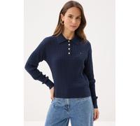 Vêtements Tommy Hilfiger Co Cable Fine Gg Rlx WW0WW48475 pour XL Bleu