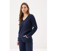 Vêtements Tommy Hilfiger Co Cable Fine Gg V-N WW0WW44987 pour Femme XS Bleu