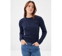 Tommy Hilfiger Pull CO Cable Mid GG C-NK LS WW0WW47644 Femme Bleu marine foncé XL