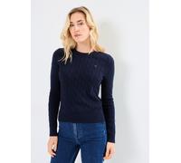 Tommy Hilfiger Pull Femme Co Cable Col Ras-du-Cou, Bleu (Dark Night Navy), XXL