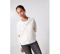 Vêtements Tommy Hilfiger Co Jersey Stitch Zip WW0WW4201804R pour Femme XXL Blanc