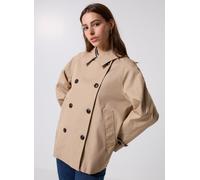 Tommy Hilfiger Trench-Coat Femme Cotton Short Court, Beige (Beige), 38