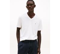 Tommy Hilfiger T-Shirt Manches Courtes Homme Essential Tee avec Col en V, Blanc (White), L
