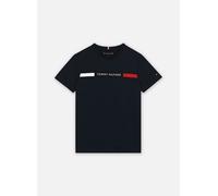 Vêtements Tommy Hilfiger Flag Rib Insert Tee KB0KB09351 pour Enfant 12A Bleu