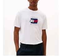 Vêtements Tommy Hilfiger Modèle Linear Flag Graphic Tee - Coleur Blanc 5
