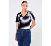 Vêtements Tommy Hilfiger New Slim Cody V-Neck WW0WW40584 pour Femme L Bleu