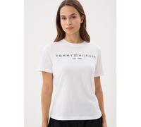 Tommy Hilfiger Reg Corp Logo Regular Fit Short Sleeve T-shirt Blanc M Femme