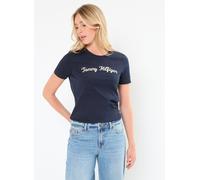 Vêtements Tommy Hilfiger Reg Script C-Nk Ss WW0WW42589 pour Accessoires M Bleu