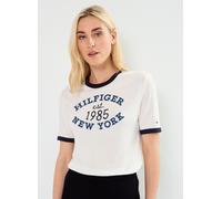 Vêtements Tommy Hilfiger Reg Varsity Ringer C WW0WW42585 pour Femme XS Blanc