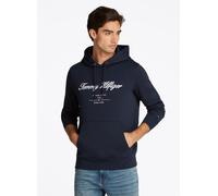 Vêtements Tommy Hilfiger Script Logo Hoody MW0MW33631 pour Accessoires M Bleu