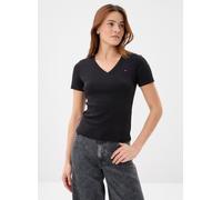 Vêtements Tommy Hilfiger Slim Cody V-Nk Ss pour Femme M Noir