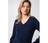 Vêtements Tommy Hilfiger Soft Wool V-Nk Sweat WW0WW43505C1G pour Femme L Bleu
