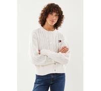 Vêtements Tommy Jeans Tjw Badge Cable Cardigan pour Accessoires L Blanc