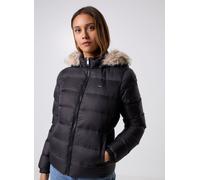 Tommy Jeans Veste Matelassée Femme Basic Hooded Down Jacket avec Capuche, Noir (Black), XL
