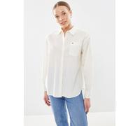Tommy Jeans TJW Boxy Linen Shirt DW0DW17737 Blouses, Jaune (Lemon Zest/Stripe), L Femme