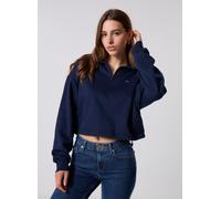 Vêtements Tommy Jeans TJW BXY CRP 1/4 ZIP pour Femme S Bleu