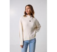 Vêtements Tommy Jeans Tjw Mockneck Badge S DW0DW21676 pour Femme S Blanc