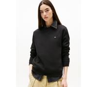Tommy Jeans Tjw Reg S Flag Crew Dw0Dw19959 Sweat-Shirt à Enfiler, Black (Black), L Femme