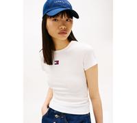 Vêtements Tommy Jeans Tjw Slim Badge Rib T DW0DW17881 pour Femme M Blanc