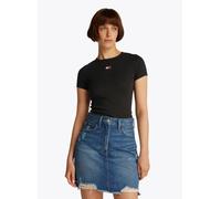 Vêtements Tommy Jeans Tjw Slim Badge Rib T DW0DW17881 pour Femme XL Noir