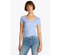Tommy Jeans Essential Rib Short Sleeve T-shirt Bleu XS Femme