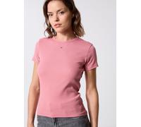 Tommy Jeans Slim Essential Ext Short Sleeve T-shirt Rose L Femme